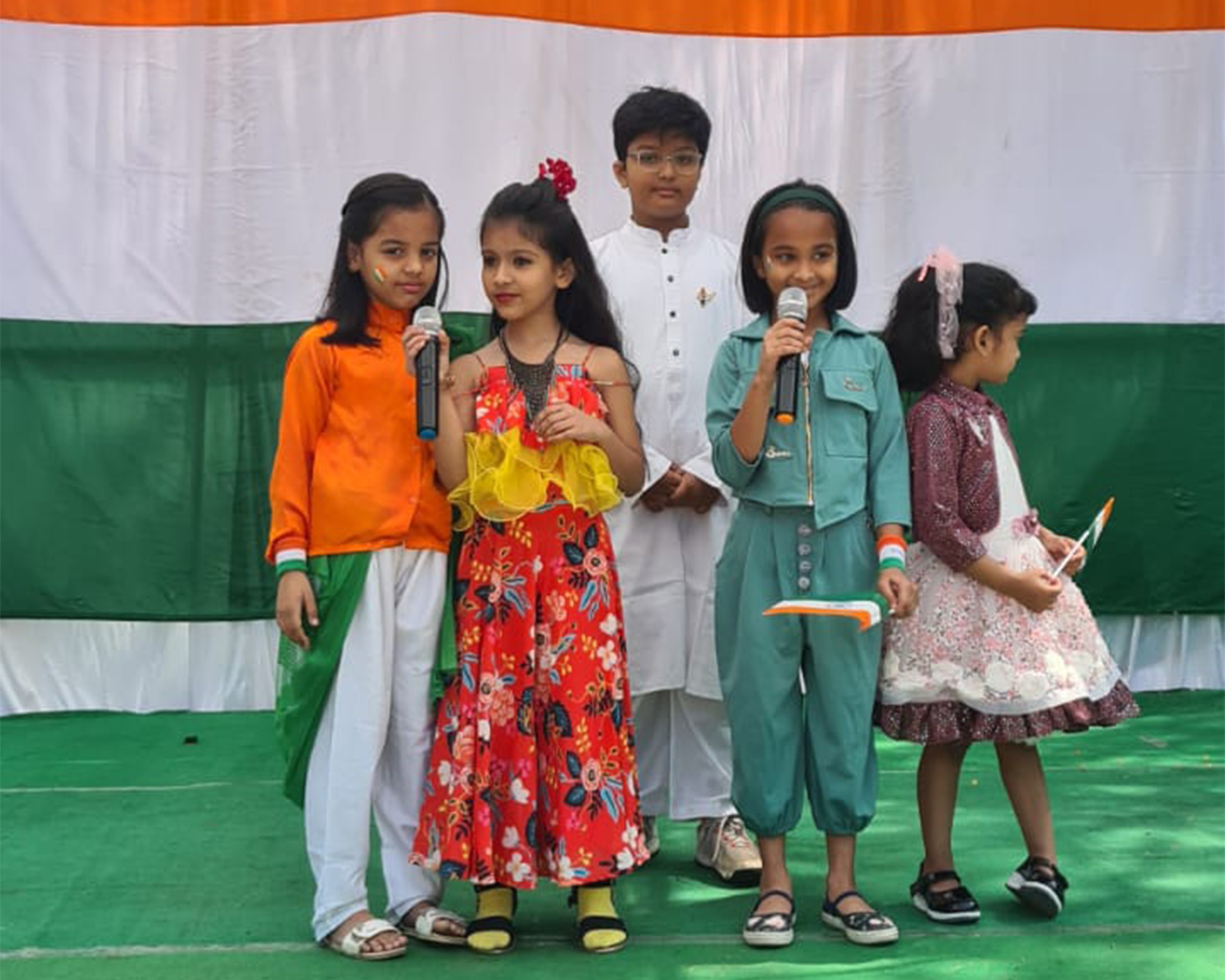 Students learning at SurSaj Music Academy